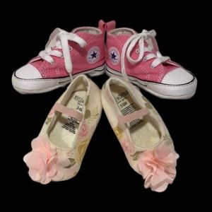 Bundle of 2‎ Pair of Baby Shoes: Kyle & Ceena and Baby Converse, 3-6 Months
